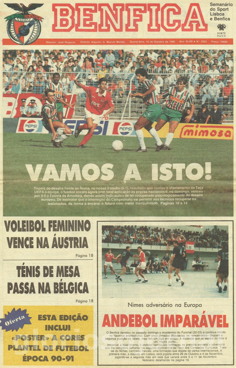 jornal o benfica 2503 1990-10-10
